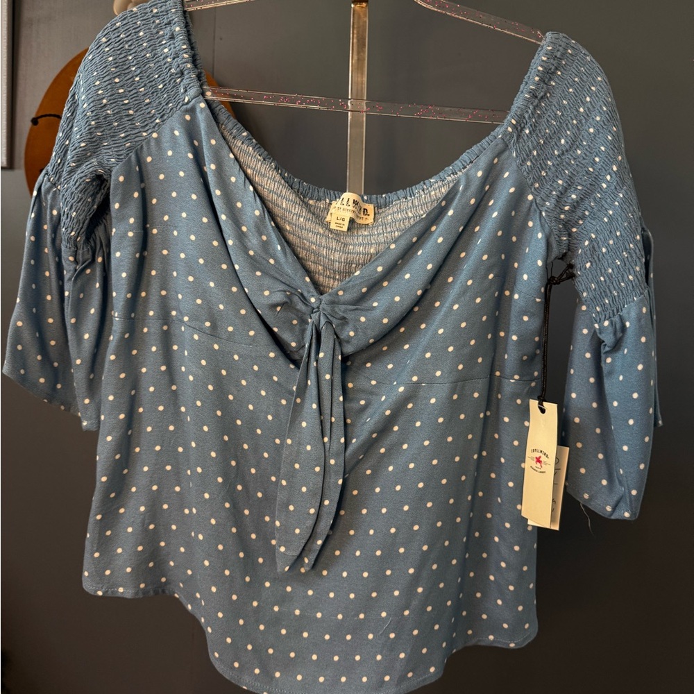 IDYLLWIND  Women's Dreamer Polka Dot Top NEW With TAG Size: Large